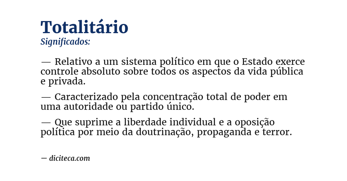 Significado de totalitário