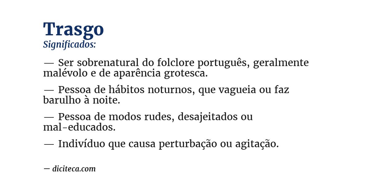 Significado de trasgo