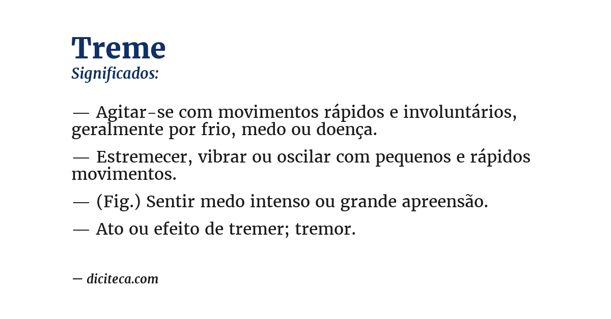 Significado de treme