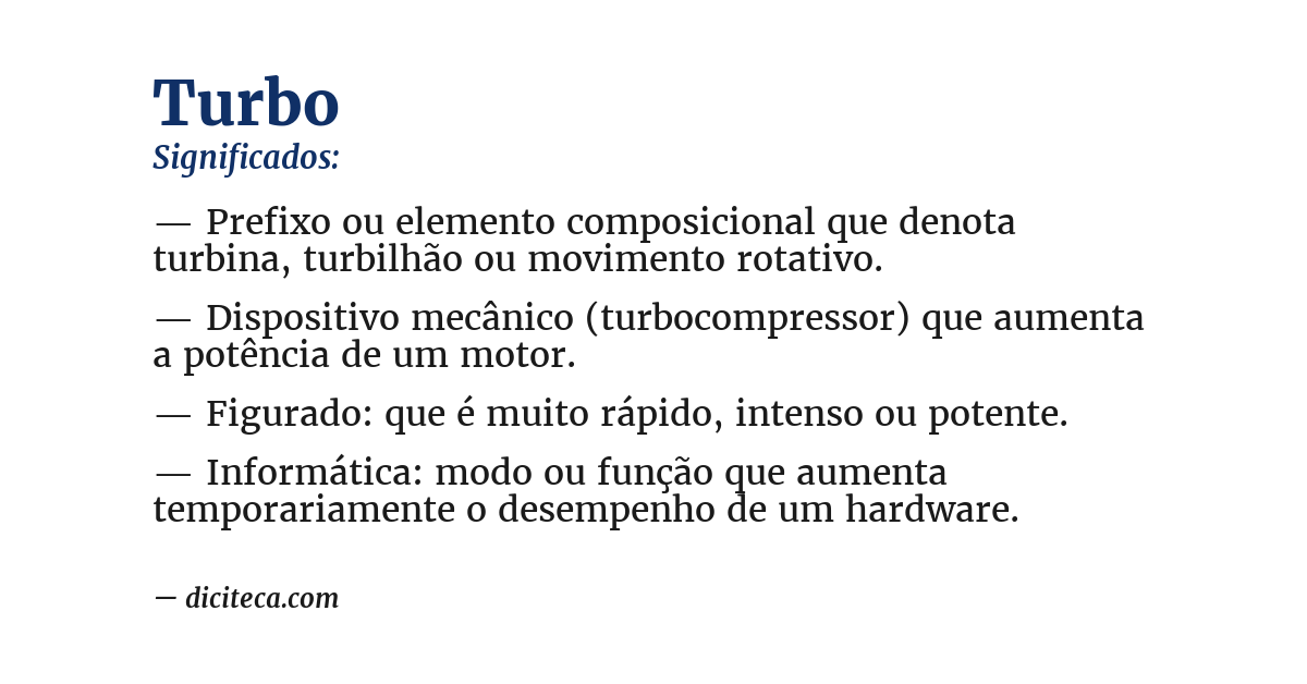 Significado de turbo