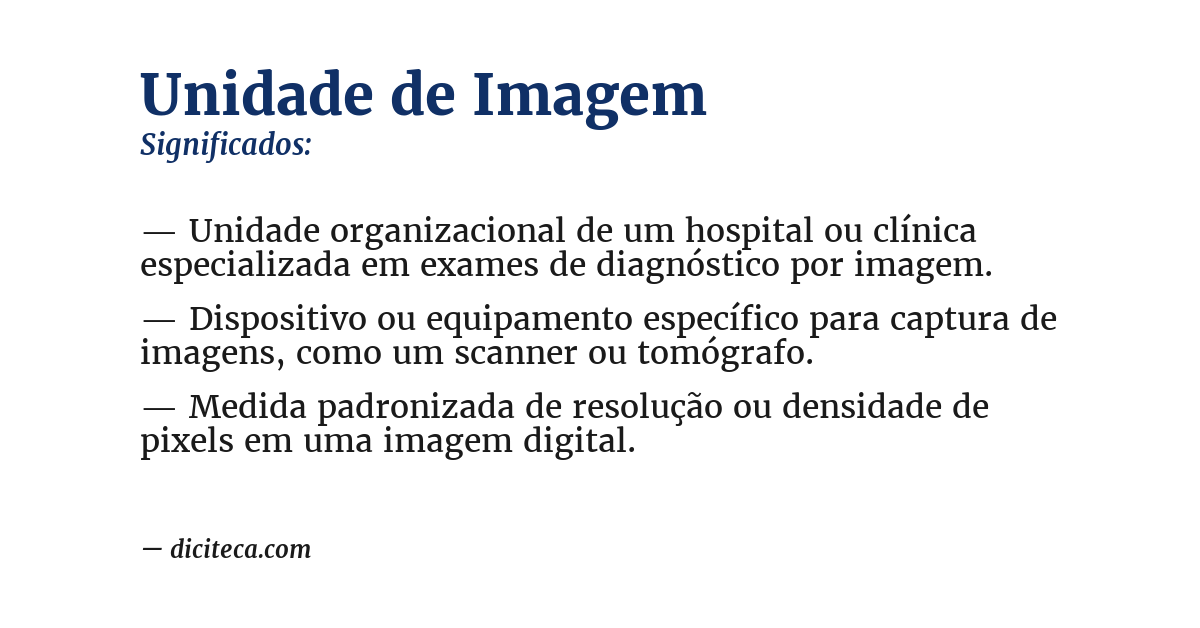 Significado de unidade de imagem