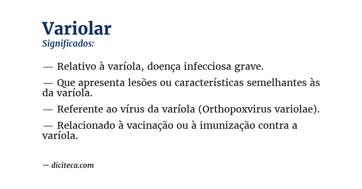 Significado de variolar