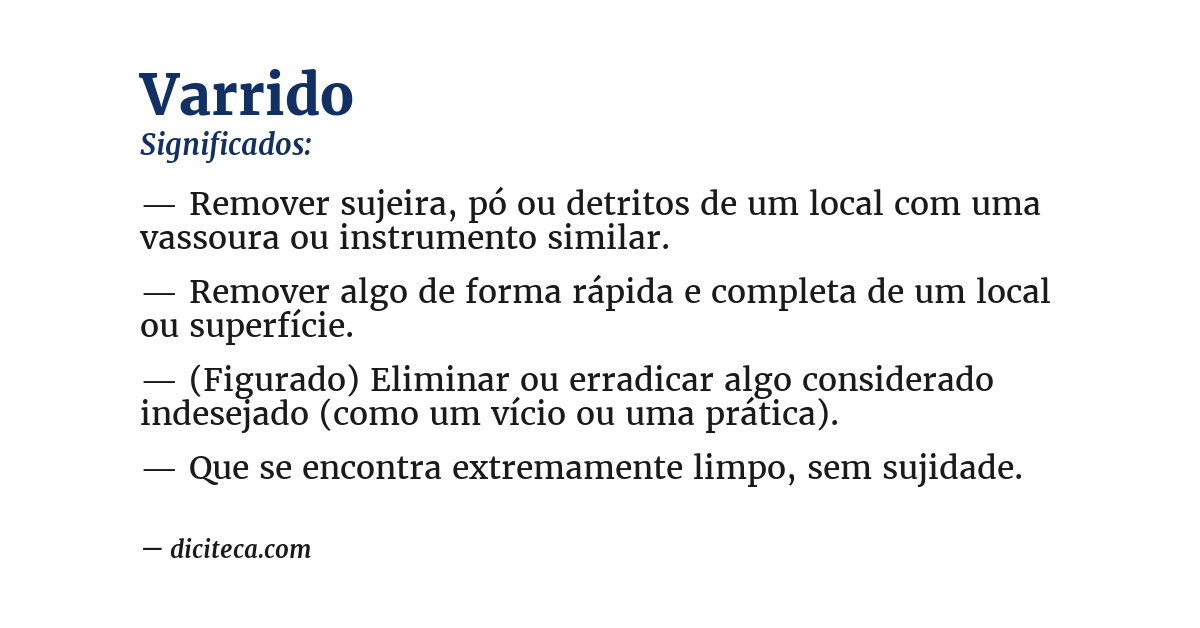 Significado de varrido