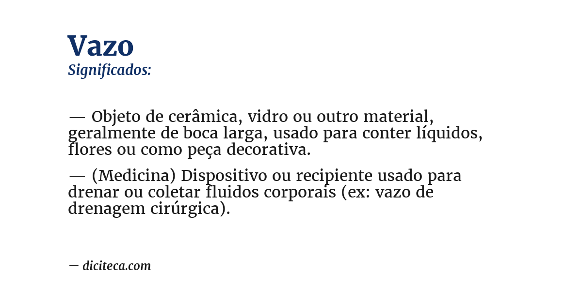 Significado de vazo