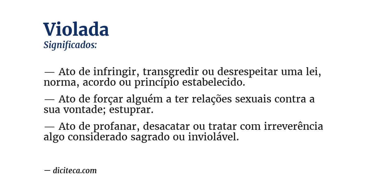 Significado de violada