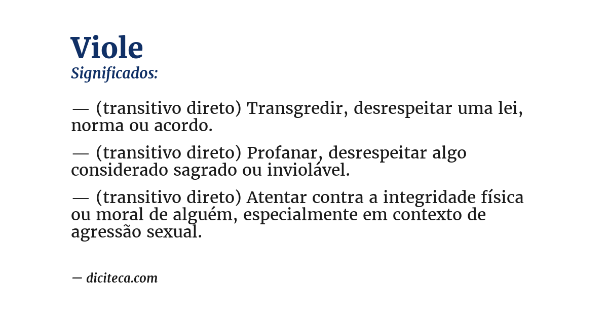 Significado de viole
