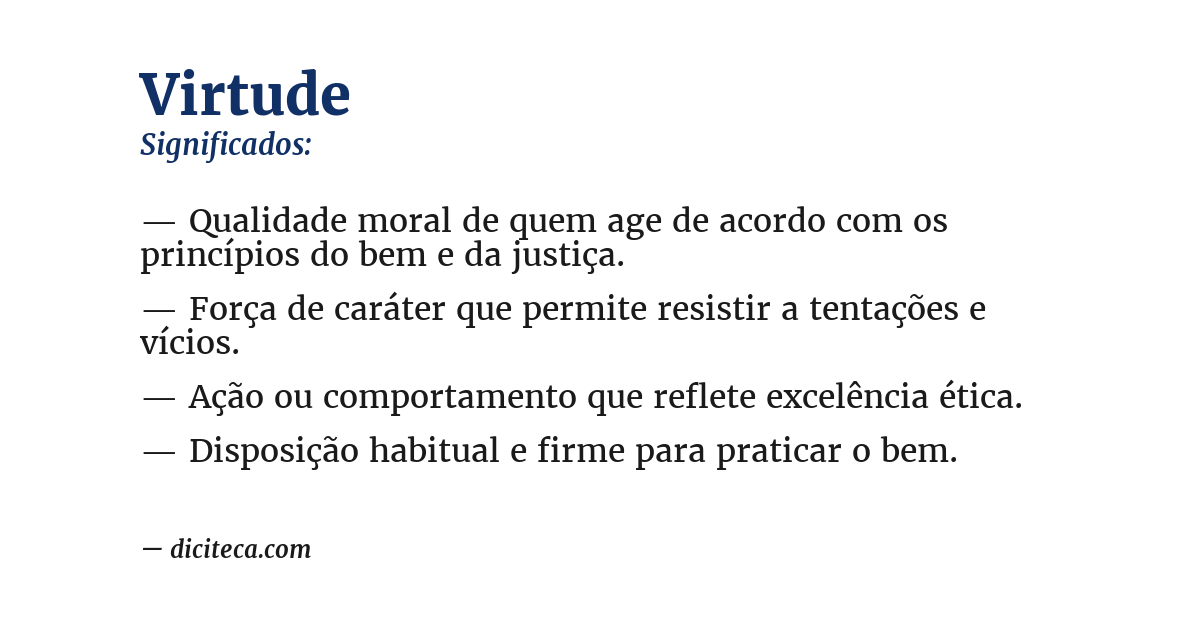 Significado de virtude