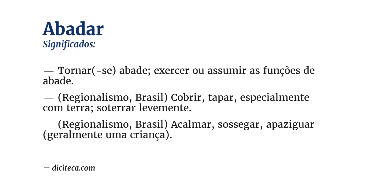 Significado de abadar