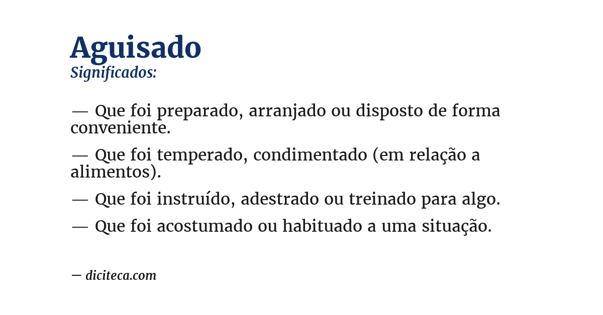 Significado de aguisado