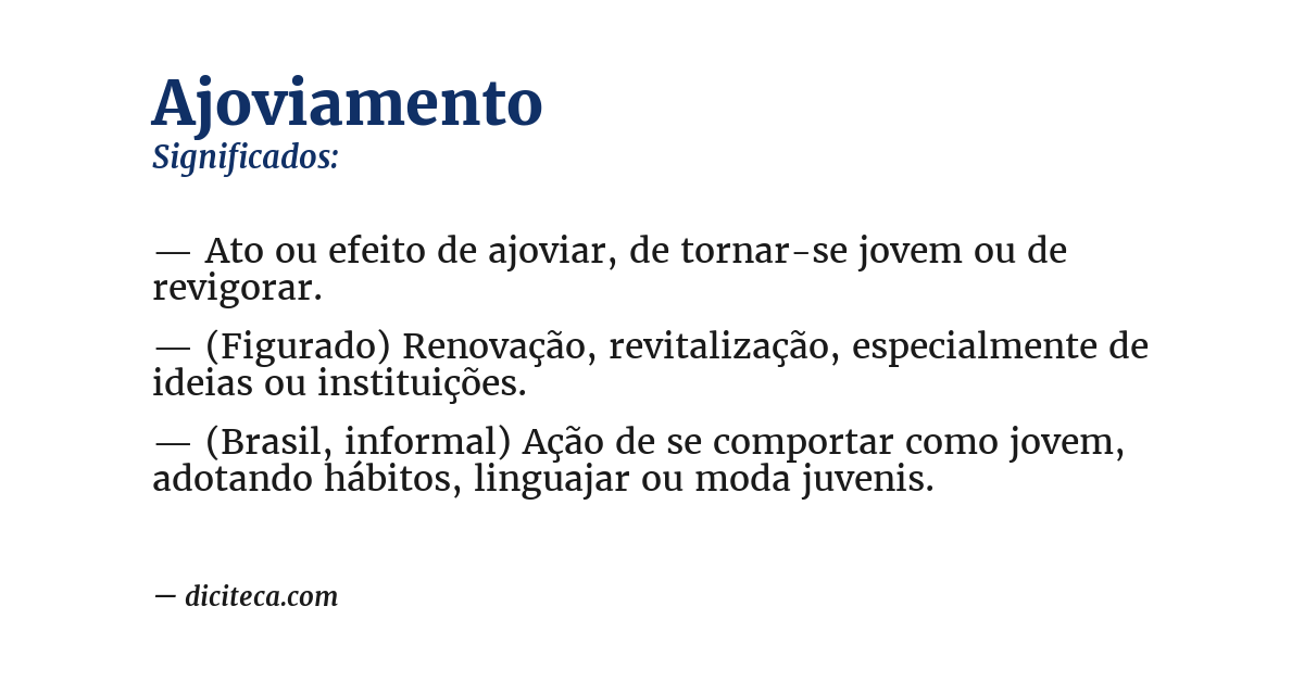 Significado de ajoviamento