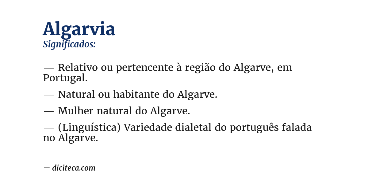Significado de algarvia