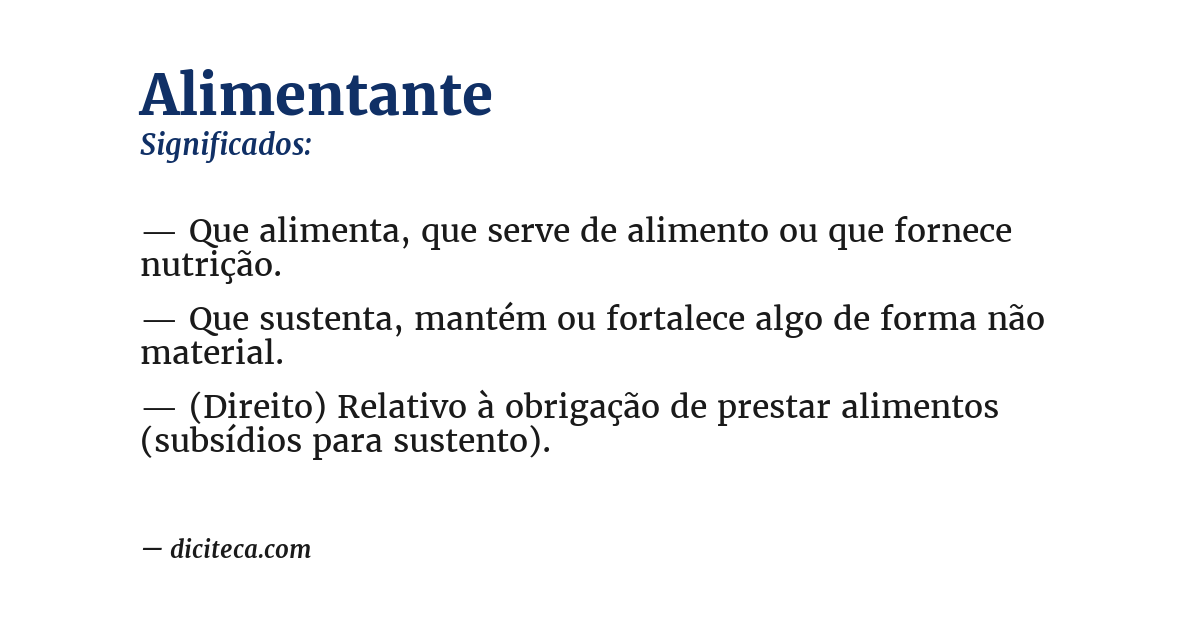 Significado de alimentante