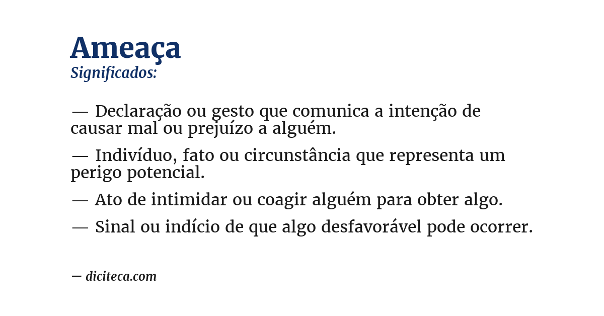 Significado de ameaça
