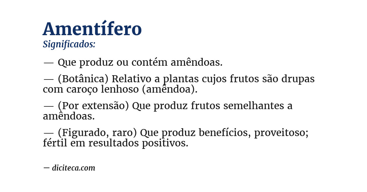 Significado de amentífero