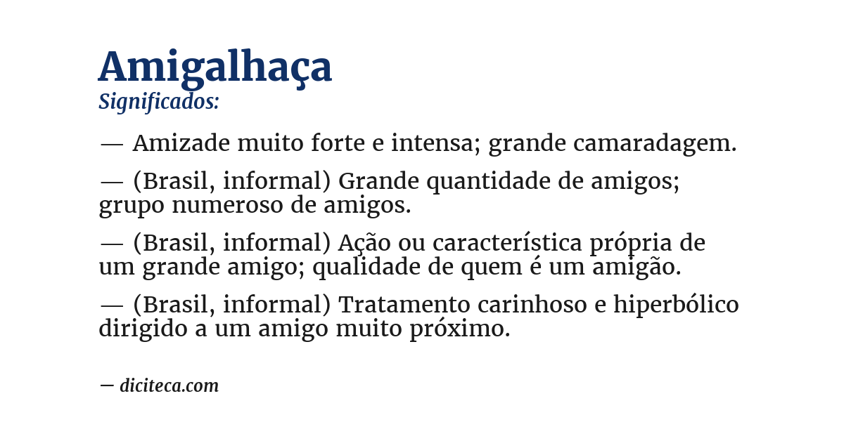 Significado de amigalhaça