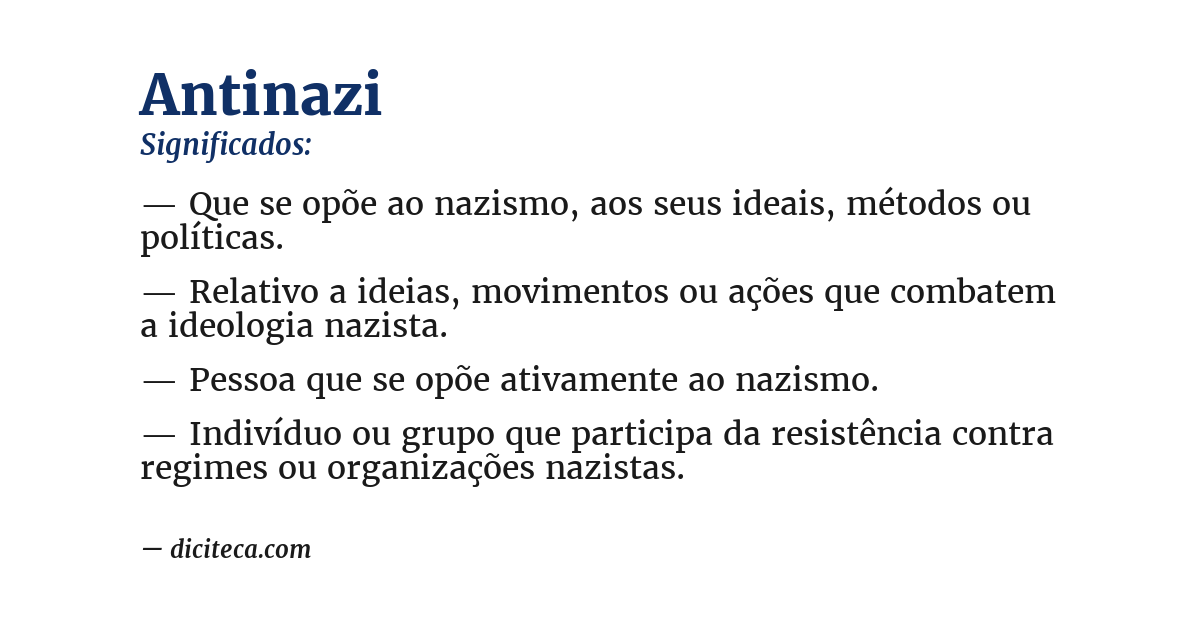 Significado de antinazi