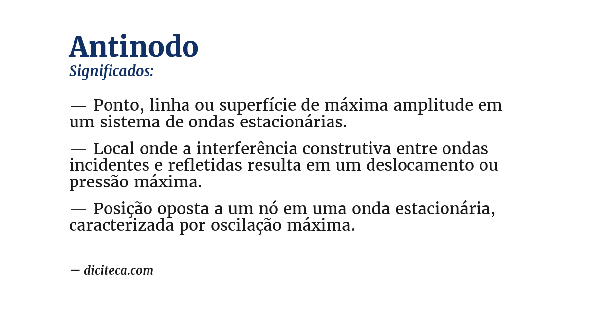 Significado de antinodo