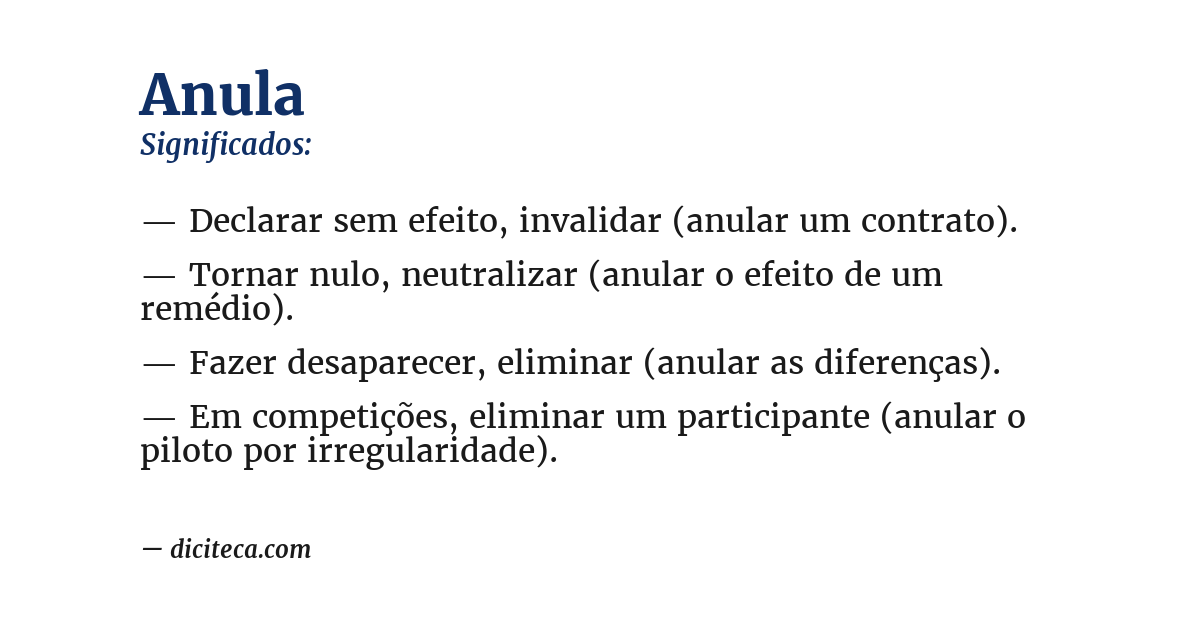 Significado de anula