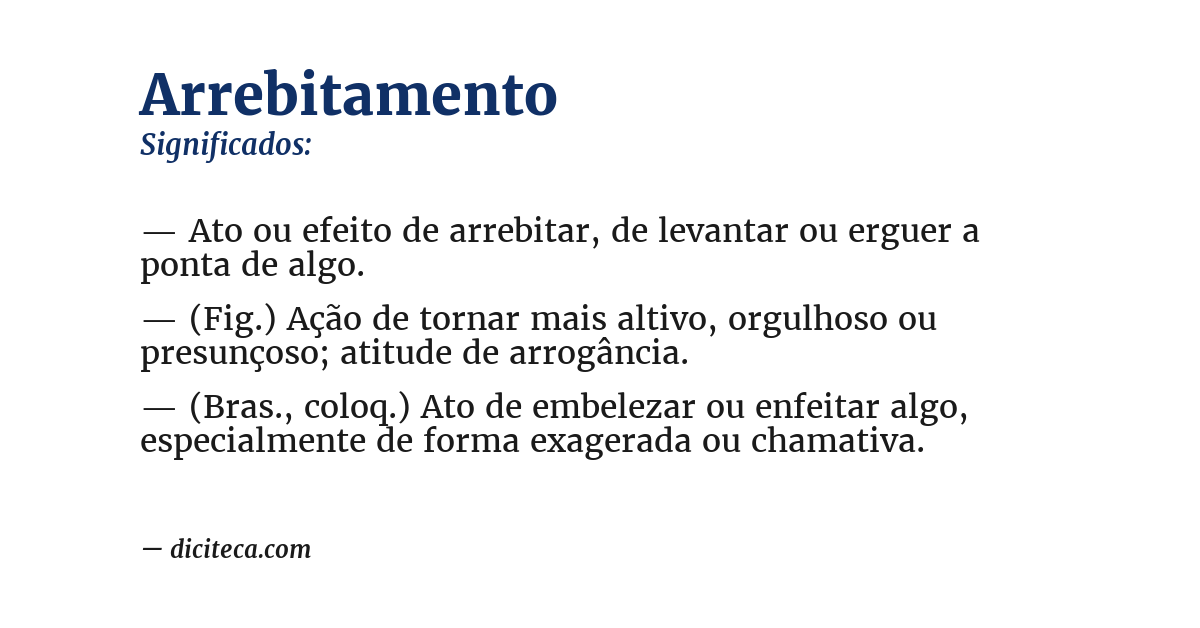 Significado de arrebitamento