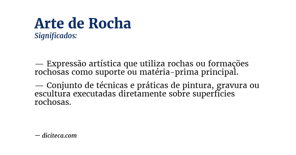 Significado de arte de rocha