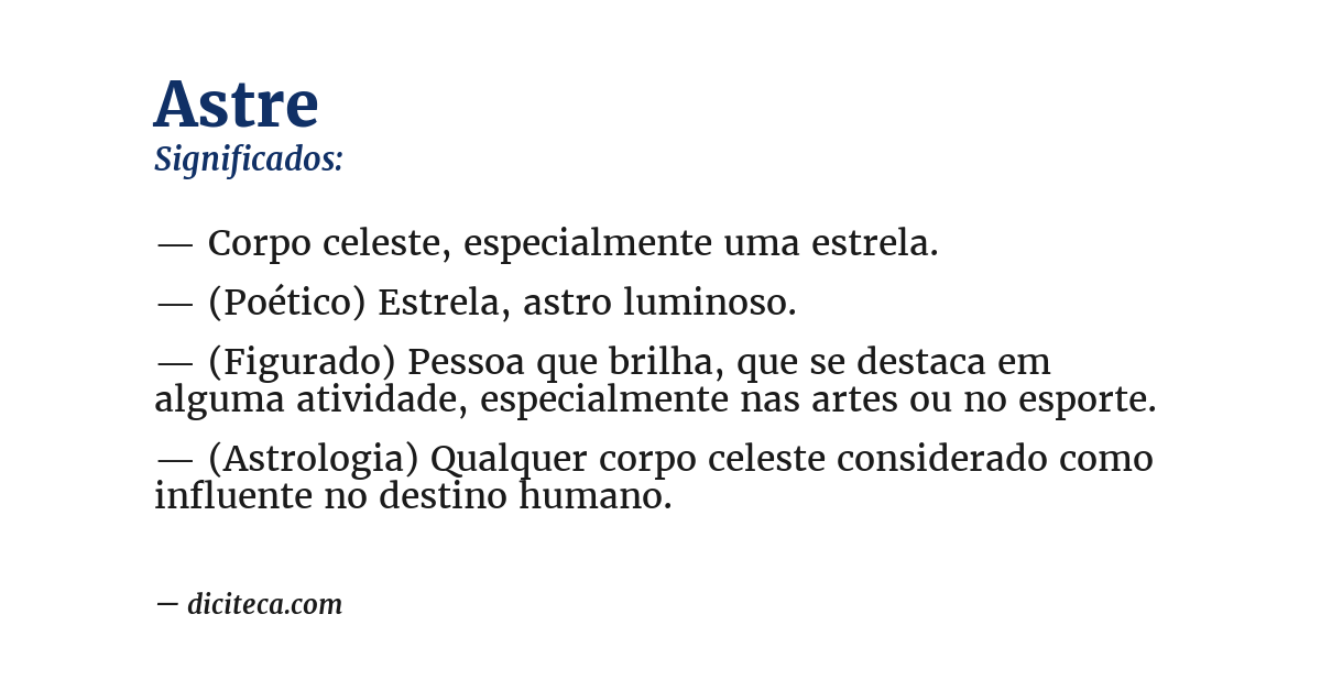 Significado de astre