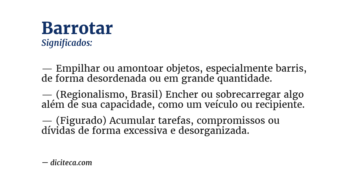 Significado de barrotar