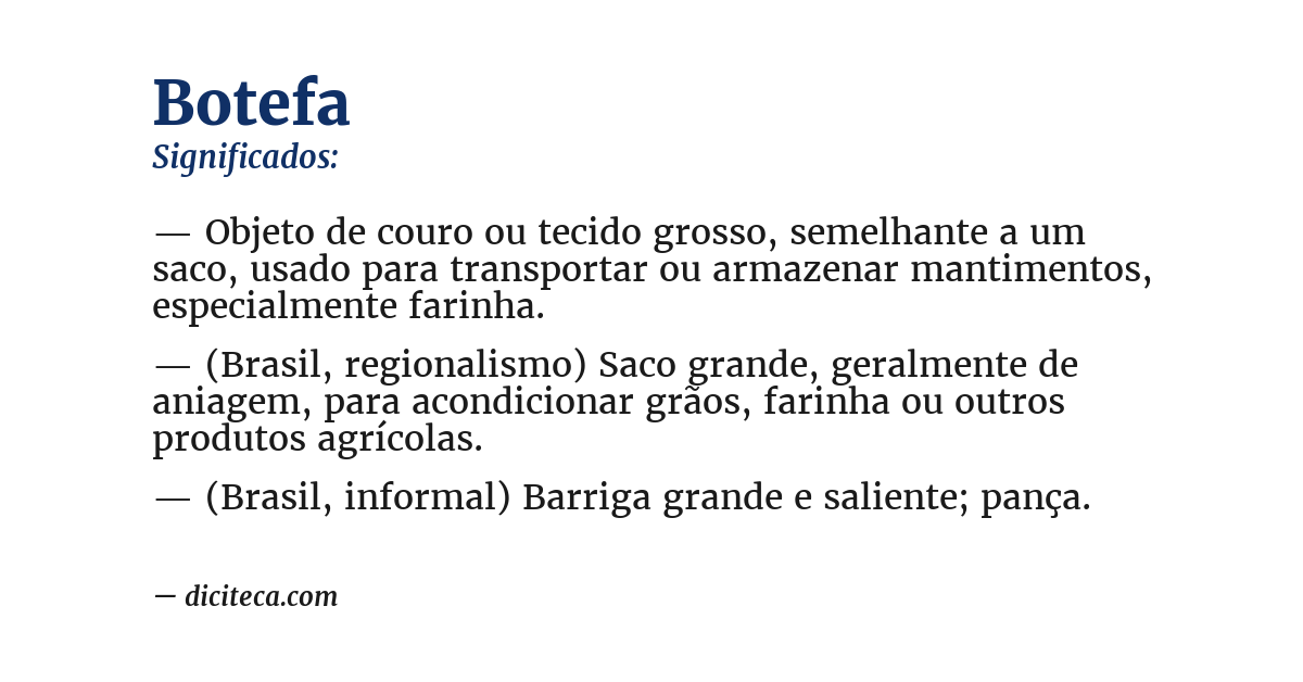 Significado de botefa