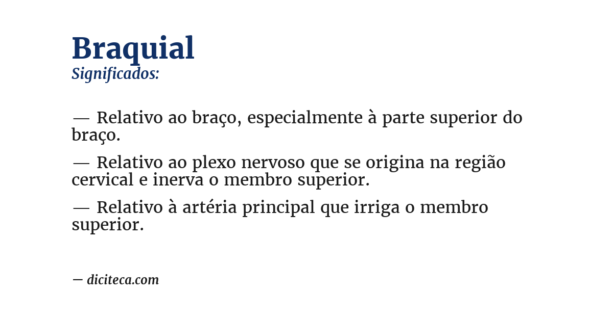 Significado de braquial