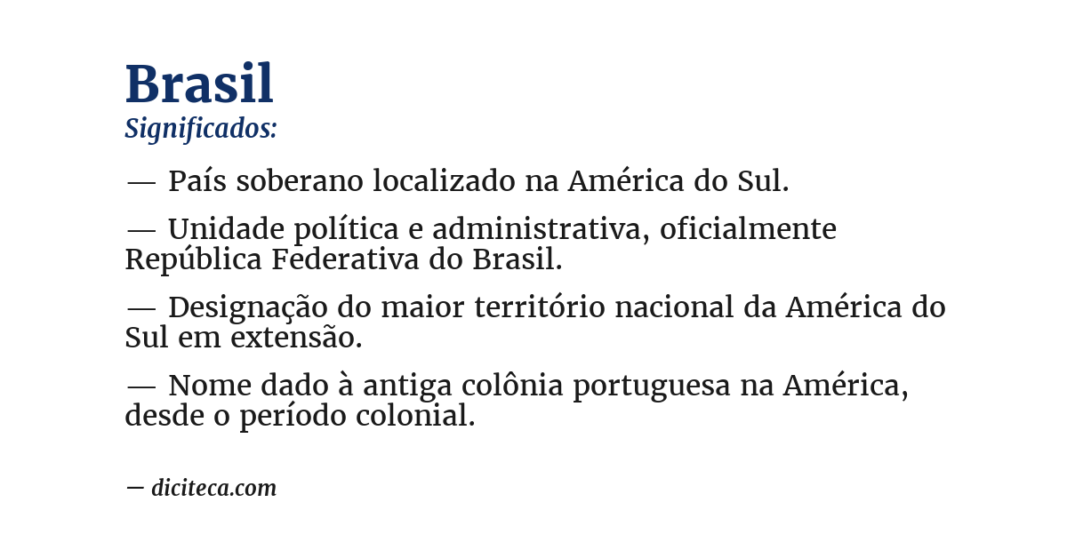Significado de brasil