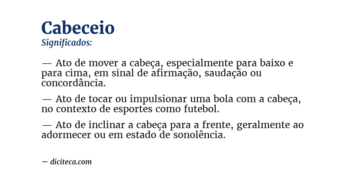 Significado de cabeceio