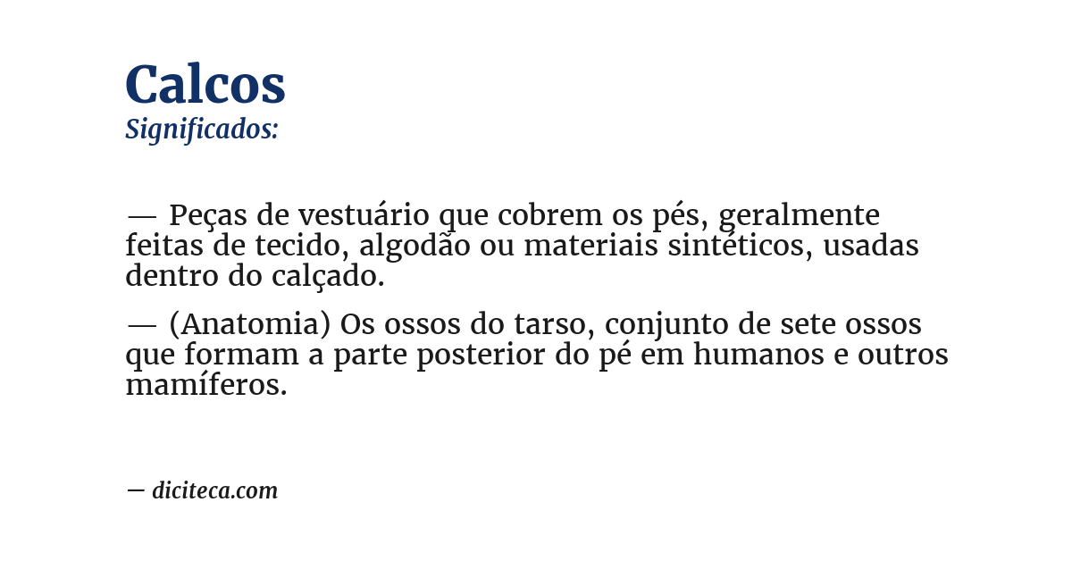 Significado de calcos