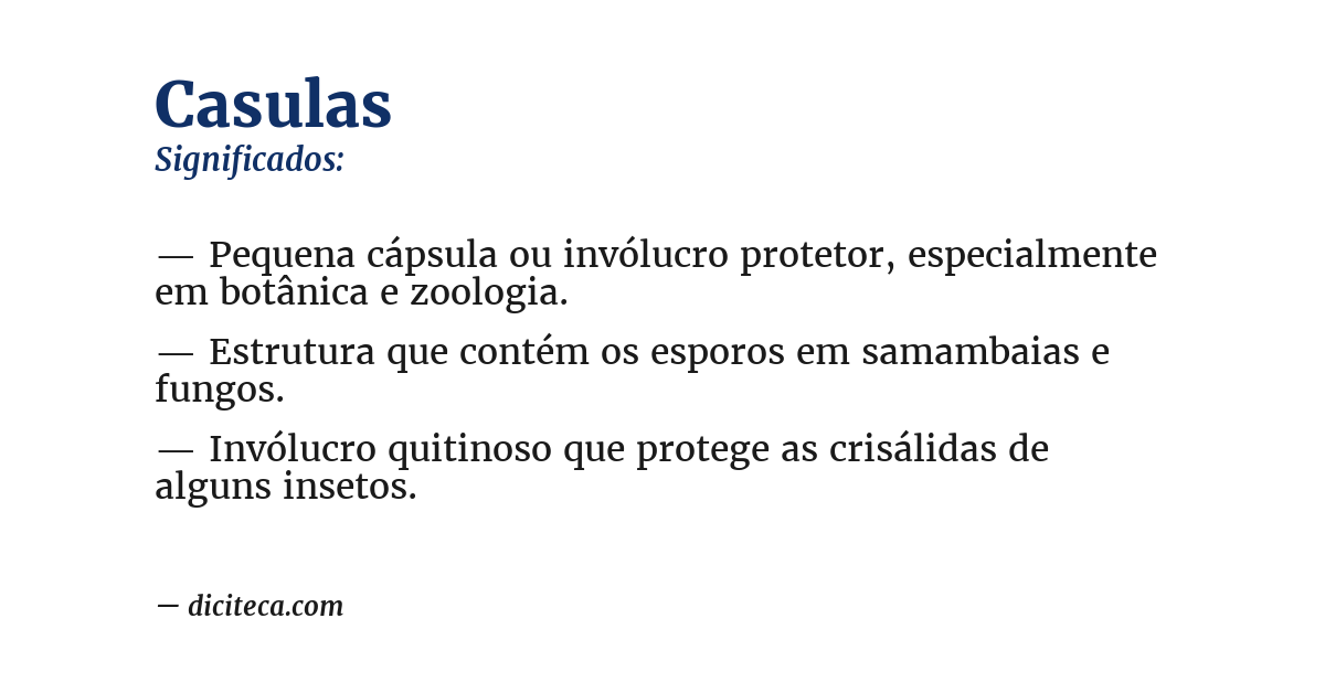 Significado de casulas