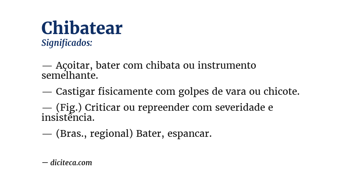 Significado de chibatear