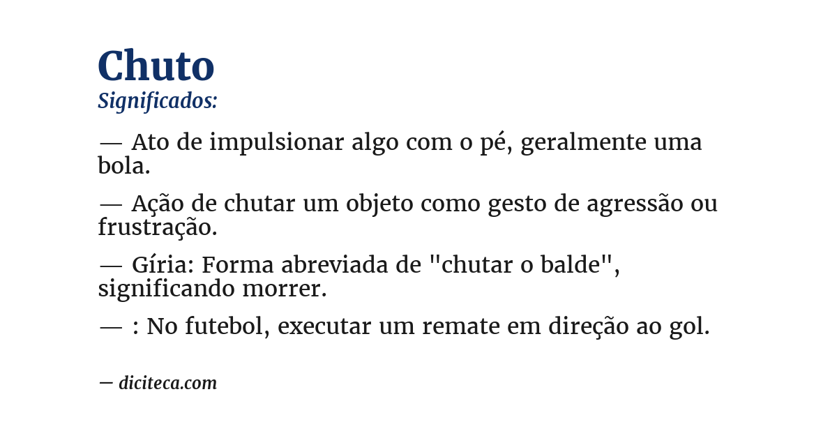 Significado de chuto