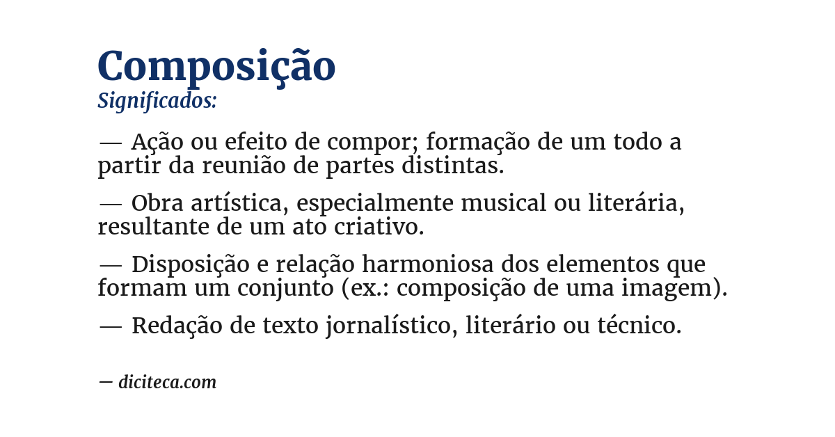 Significado de composição