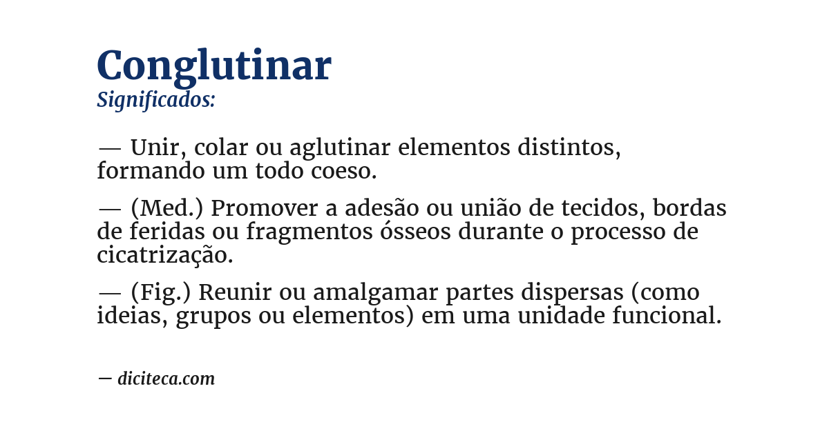 Significado de conglutinar