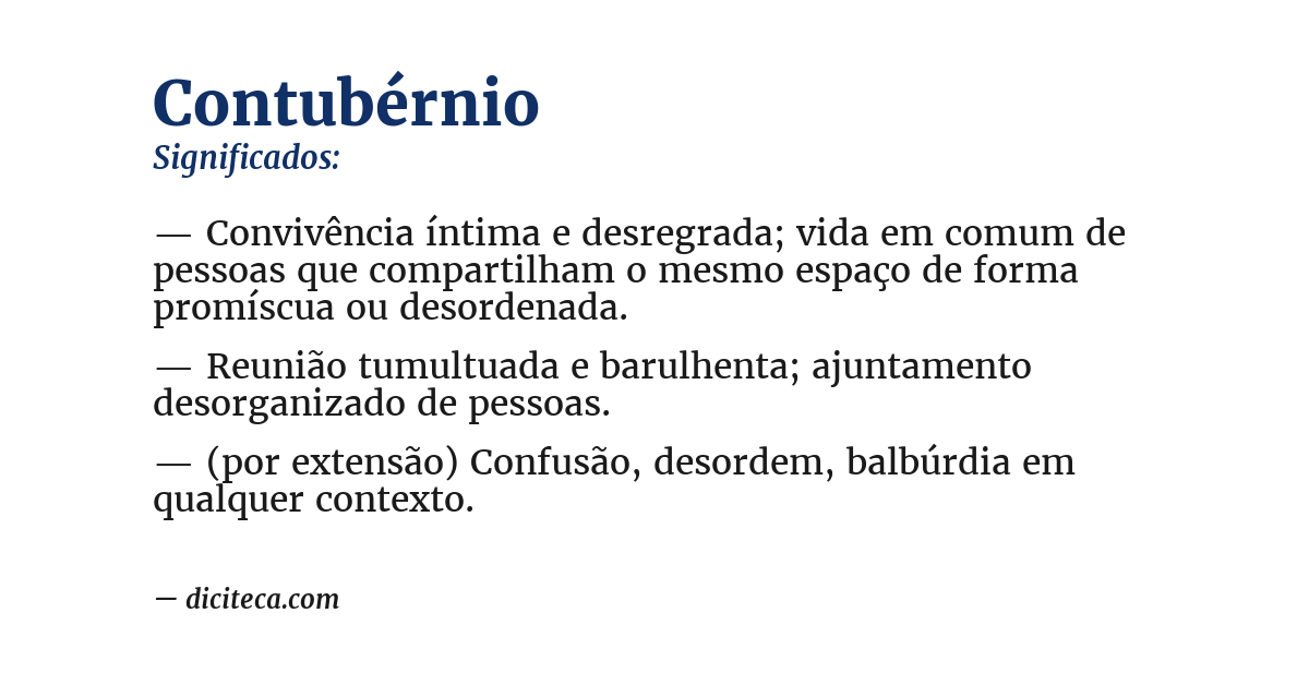 Significado de contubérnio