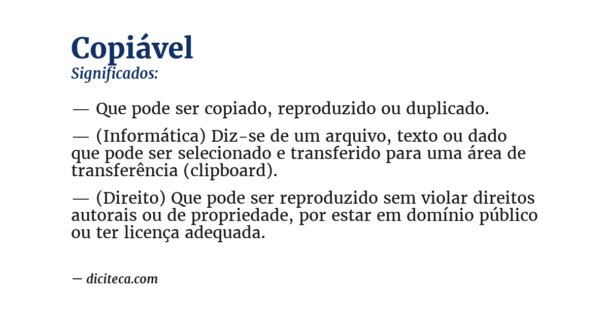 Significado de copiável