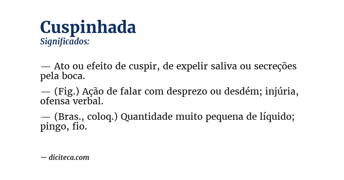 Significado de cuspinhada
