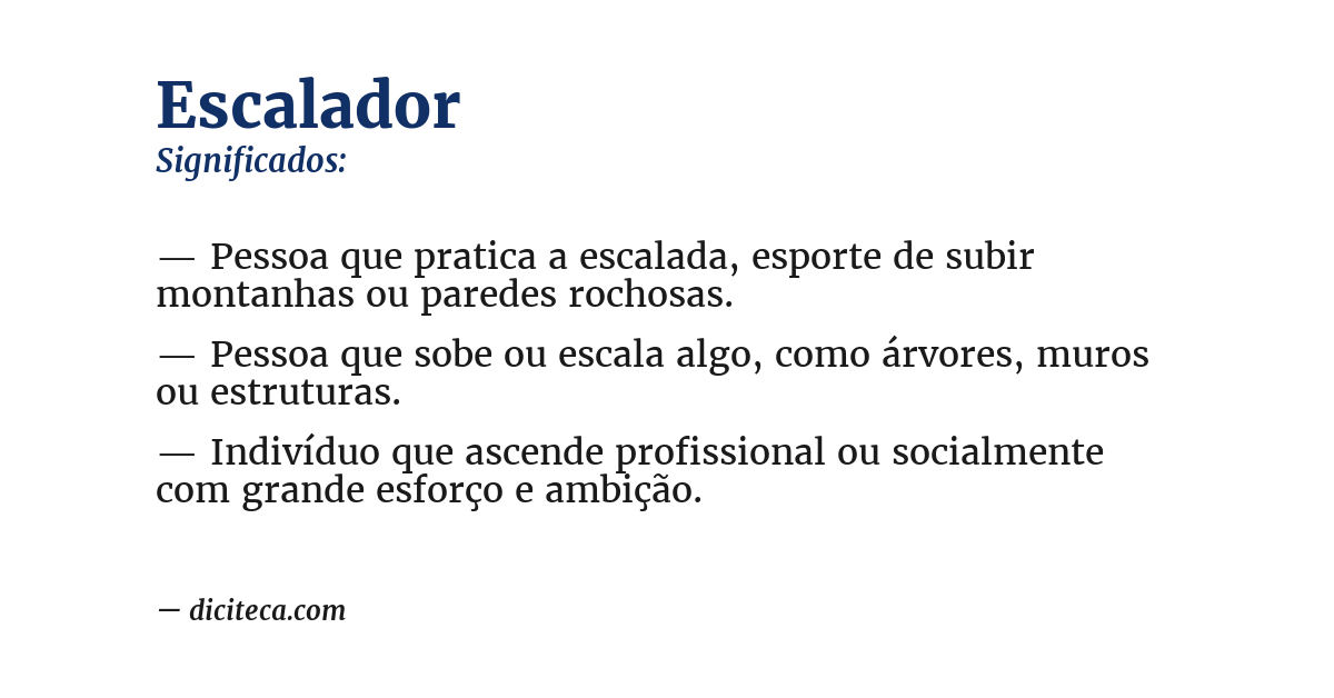 Significado de escalador