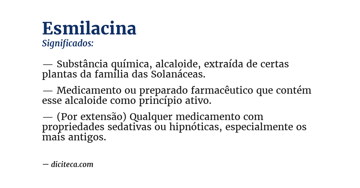 Significado de esmilacina