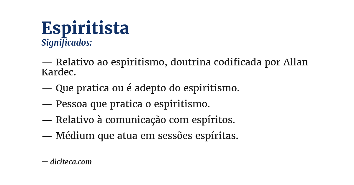 Significado de espiritista