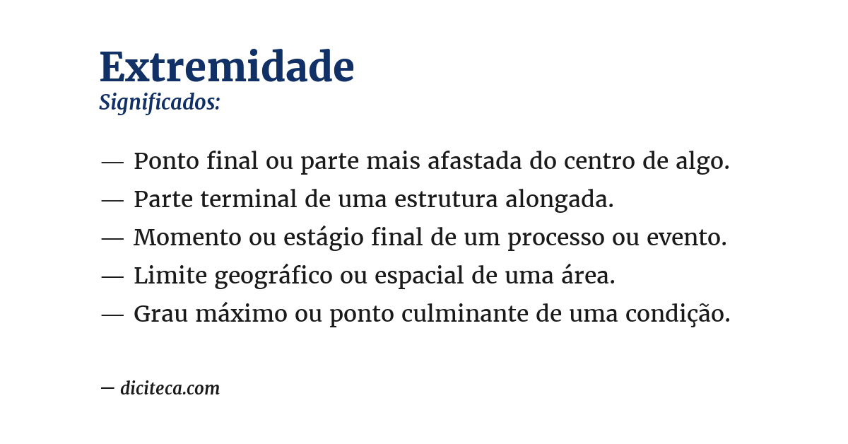 Significado de extremidade