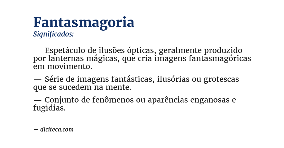 Significado de fantasmagoria