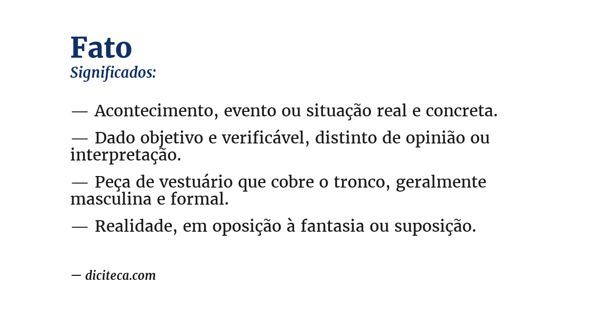 Significado de fato