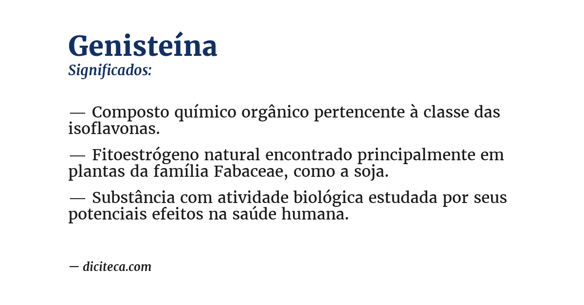 Significado de genisteína