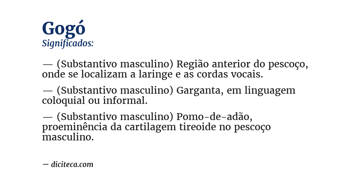 Significado de gogó