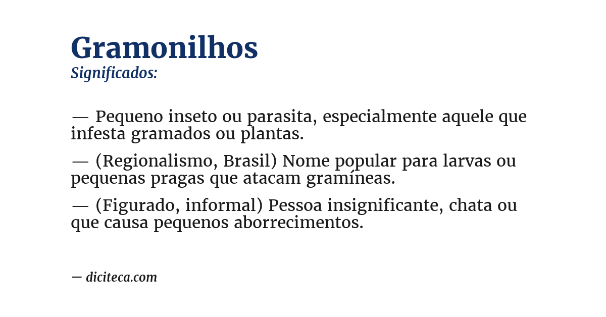 Significado de gramonilhos
