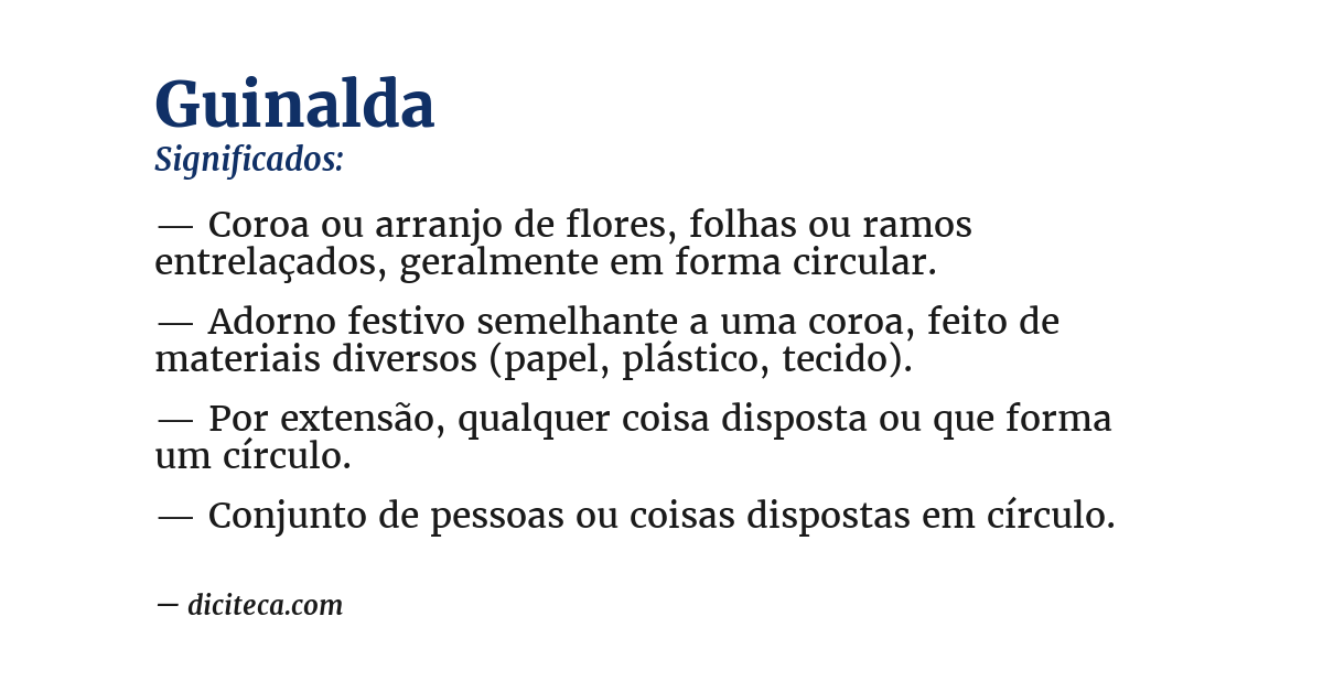 Significado de guinalda