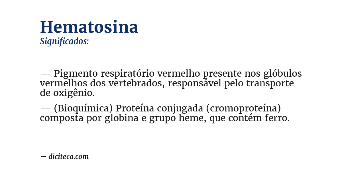 Significado de hematosina